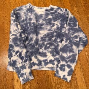 Old Navy Blue and White Tie-Dye Sweatshirt Sz women’s Large